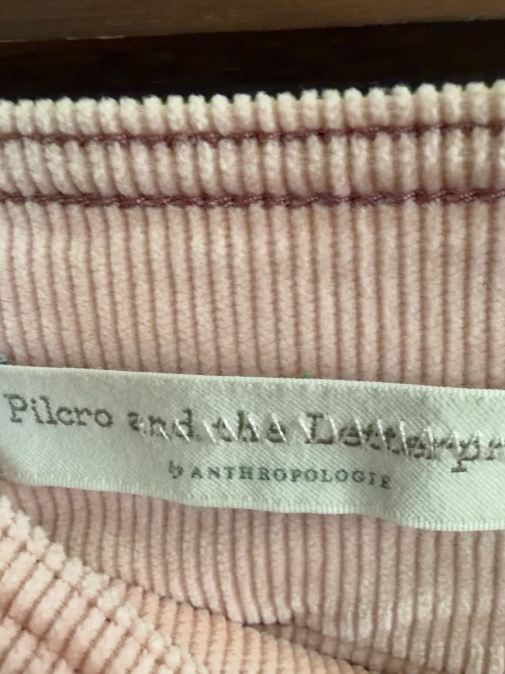 Pilcro Anthropologie Pink High-Rise Trouser Bootcut Corduroy Pants Size 25 - Picture 5 of 8